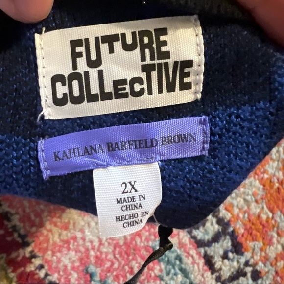 Future CollectiveXTarget Kahlana Barfield V-Neck Bralette Tank Top Sweater 2X - Picture 3 of 6